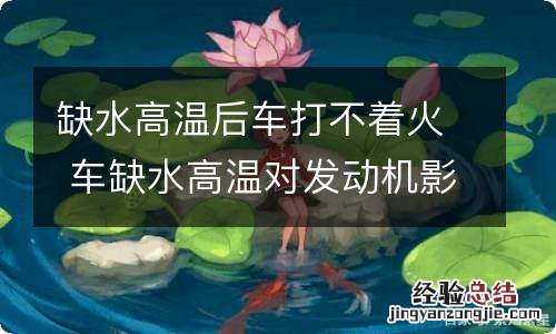 缺水高温后车打不着火 车缺水高温对发动机影响大吗