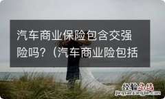 汽车商业险包括强险吗 汽车商业保险包含交强险吗?