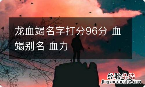 龙血竭名字打分96分 血竭别名 血力