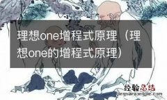 理想one的增程式原理 理想one增程式原理