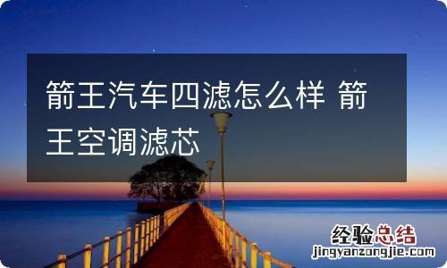 箭王汽车四滤怎么样 箭王空调滤芯
