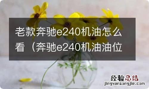 奔驰e240机油油位检查图解 老款奔驰e240机油怎么看