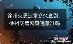 徐州交通违章多久查到 徐州交管网查违章准吗