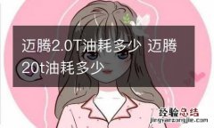 迈腾2.0T油耗多少 迈腾20t油耗多少