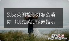 别克英朗保养指示灯怎样取消 别克英朗检修灯怎么消除