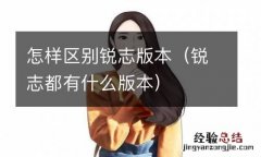 锐志都有什么版本 怎样区别锐志版本