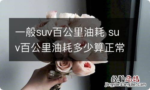 一般suv百公里油耗 suv百公里油耗多少算正常