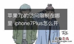 苹果7p的访问限制在哪里 iphone7Plus怎么开启访问限制