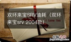 双环来宝srv 2004款 双环来宝SRV油耗