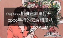 oppo云相册在哪里打开 oppo手机的云端相册从哪找到打开