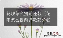 花呗怎么提前还款部分钱 花呗怎么提前还款