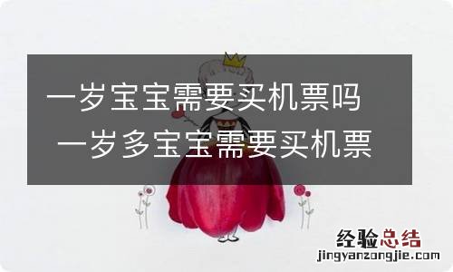 一岁宝宝需要买机票吗 一岁多宝宝需要买机票吗