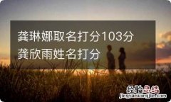 龚琳娜取名打分103分 龚欣雨姓名打分