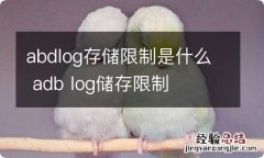 abdlog存储限制是什么 adb log储存限制