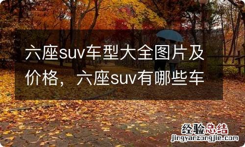 六座suv车型大全图片及价格，六座suv有哪些车型