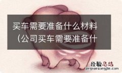 公司买车需要准备什么材料 买车需要准备什么材料