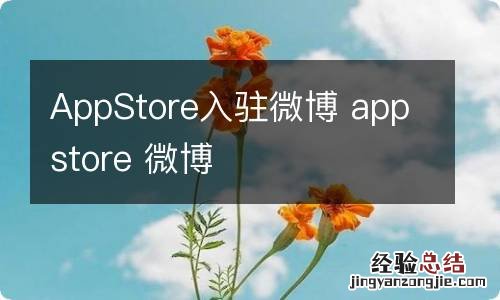 AppStore入驻微博 appstore 微博