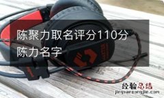 陈聚力取名评分110分 陈力名字