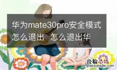 华为mate30pro安全模式怎么退出怎么退出华为mate30pro安全模式