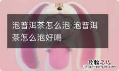 泡普洱茶怎么泡 泡普洱茶怎么泡好喝