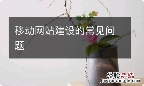 移动网站建设的常见问题