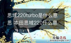 思域220turbo是什么意思 本田思域220什么意思