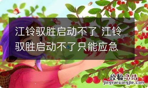 江铃驭胜启动不了 江铃驭胜启动不了只能应急启动