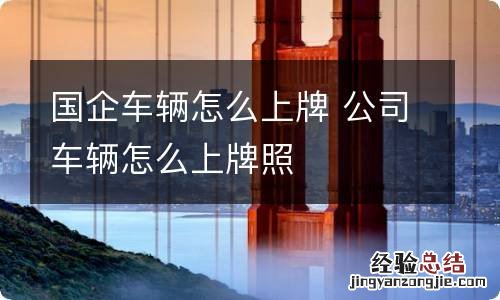 国企车辆怎么上牌 公司车辆怎么上牌照