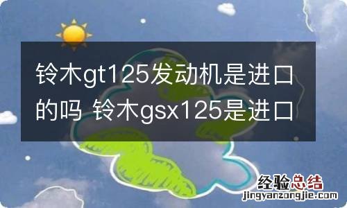 铃木gt125发动机是进口的吗 铃木gsx125是进口发动机吗