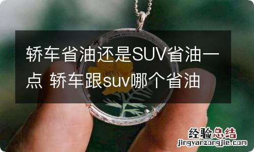 轿车省油还是SUV省油一点 轿车跟suv哪个省油