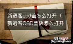 新逍客OBD盖板怎么打开 新逍客obd盖怎么打开