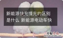 新能源快充慢充的区别是什么 新能源电动车快充和慢充有什么区别