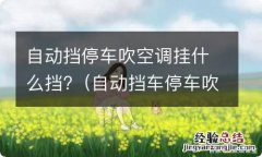 自动挡车停车吹空调用什么档 自动挡停车吹空调挂什么挡?