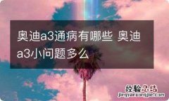 奥迪a3通病有哪些 奥迪a3小问题多么