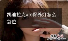 凯迪拉克xts保养灯怎么复位