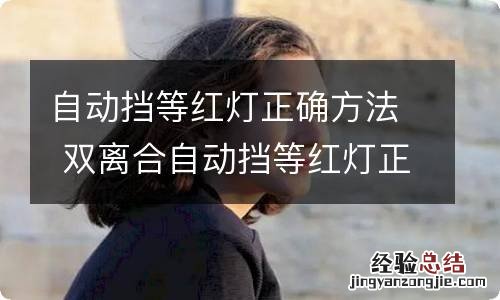 自动挡等红灯正确方法 双离合自动挡等红灯正确方法