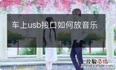 车上usb接口如何放音乐