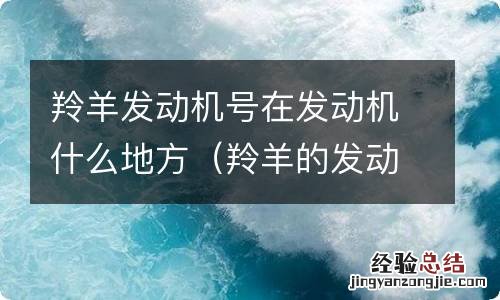 羚羊的发动机号在什么位置 羚羊发动机号在发动机什么地方