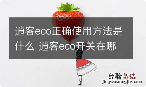 逍客eco正确使用方法是什么 逍客eco开关在哪里