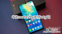 华为mate20x支持otg吗