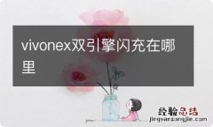 vivonex双引擎闪充在哪里