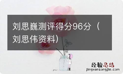 刘思伟资料 刘思巍测评得分96分