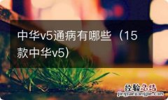 15款中华v5 中华v5通病有哪些