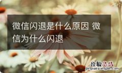 微信闪退是什么原因 微信为什么闪退