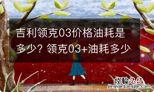 吉利领克03价格油耗是多少? 领克03+油耗多少钱一公里