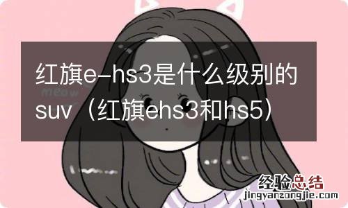 红旗ehs3和hs5 红旗e-hs3是什么级别的suv