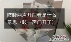 吱一声门开了 吱哑两声开门看是什么意思