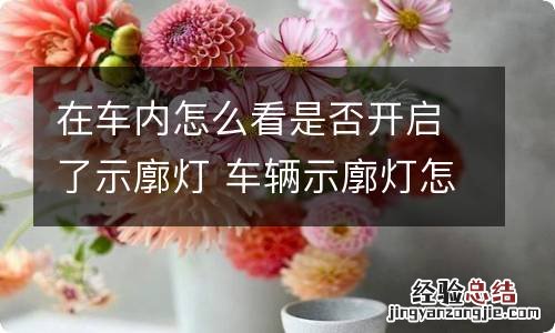 在车内怎么看是否开启了示廓灯 车辆示廓灯怎么开启