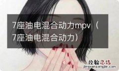 7座油电混合动力 7座油电混合动力mpv