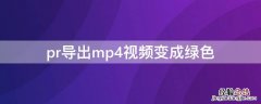 mp4导入pr变成绿色 pr导出mp4视频变成绿色